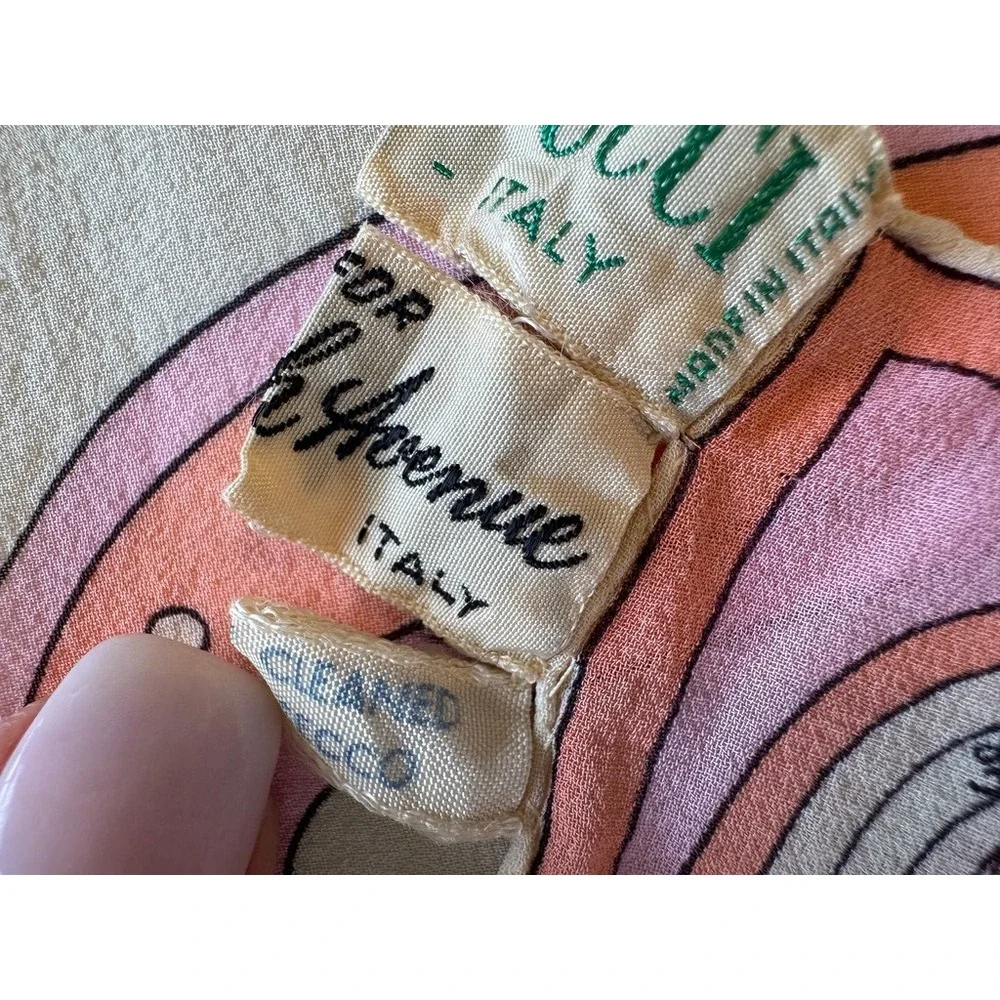 60's EMILIO PUCCI Silk Chiffon Scarf Italy 34
